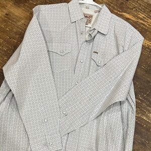 Men’s long sleeve pearl snap XXL